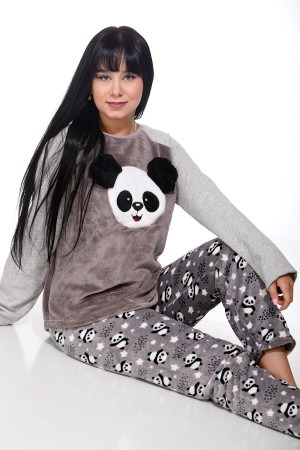 Pyžamo extra teplé pro ženy Panda 1Z0913