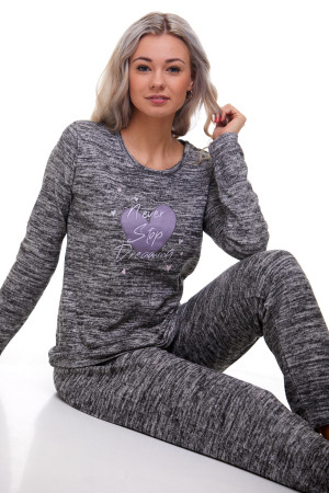 Luxusní hřejivé dámské pyžamo 1B1018