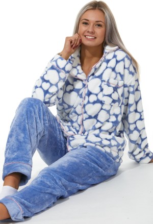 Pyžamo extra teplé pro ženy elegantní 1Z1024