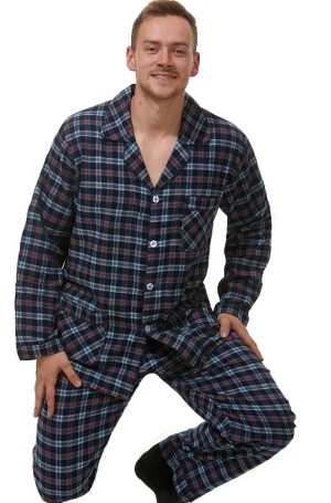 Pánské pyžamo teplé flanel 1PF0008