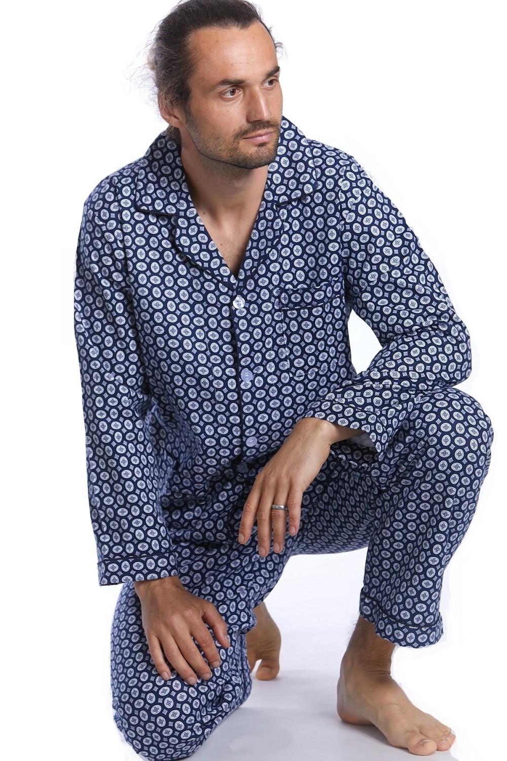 Pánské pyžamo teplé flanel