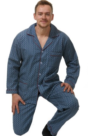 Pánské pyžamo teplé flanel 1PF0002