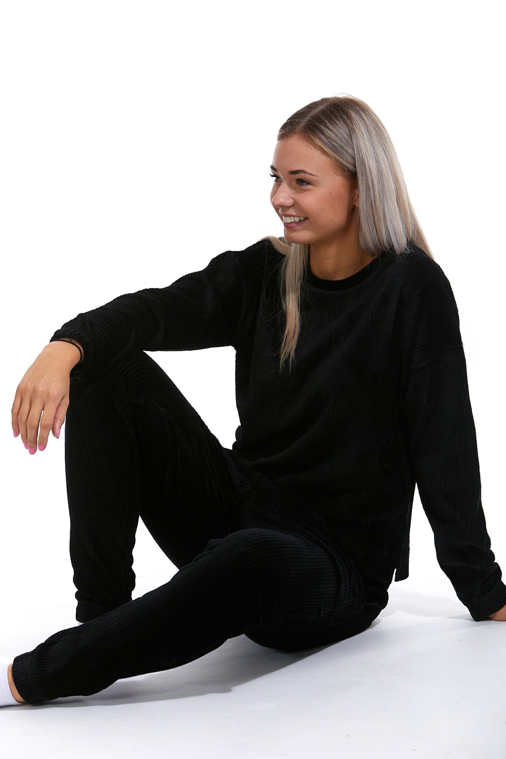 Pyžamo teplé pro ženy ze sametu 1Z1088