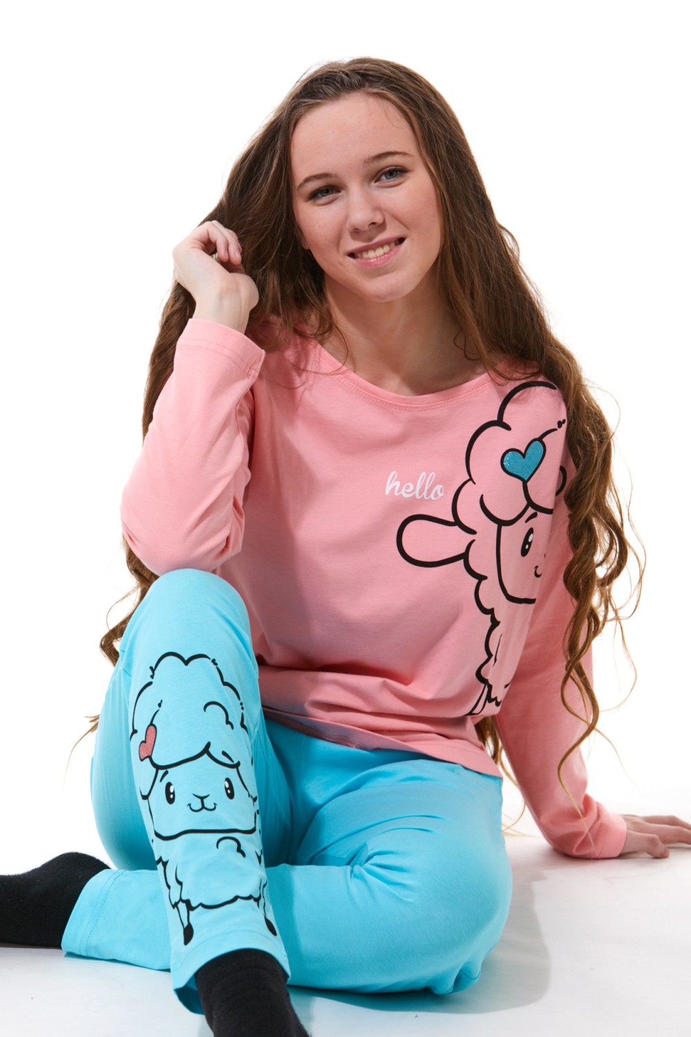Pyžamo comfort pro ženy či dívky Ovečka 1B1378