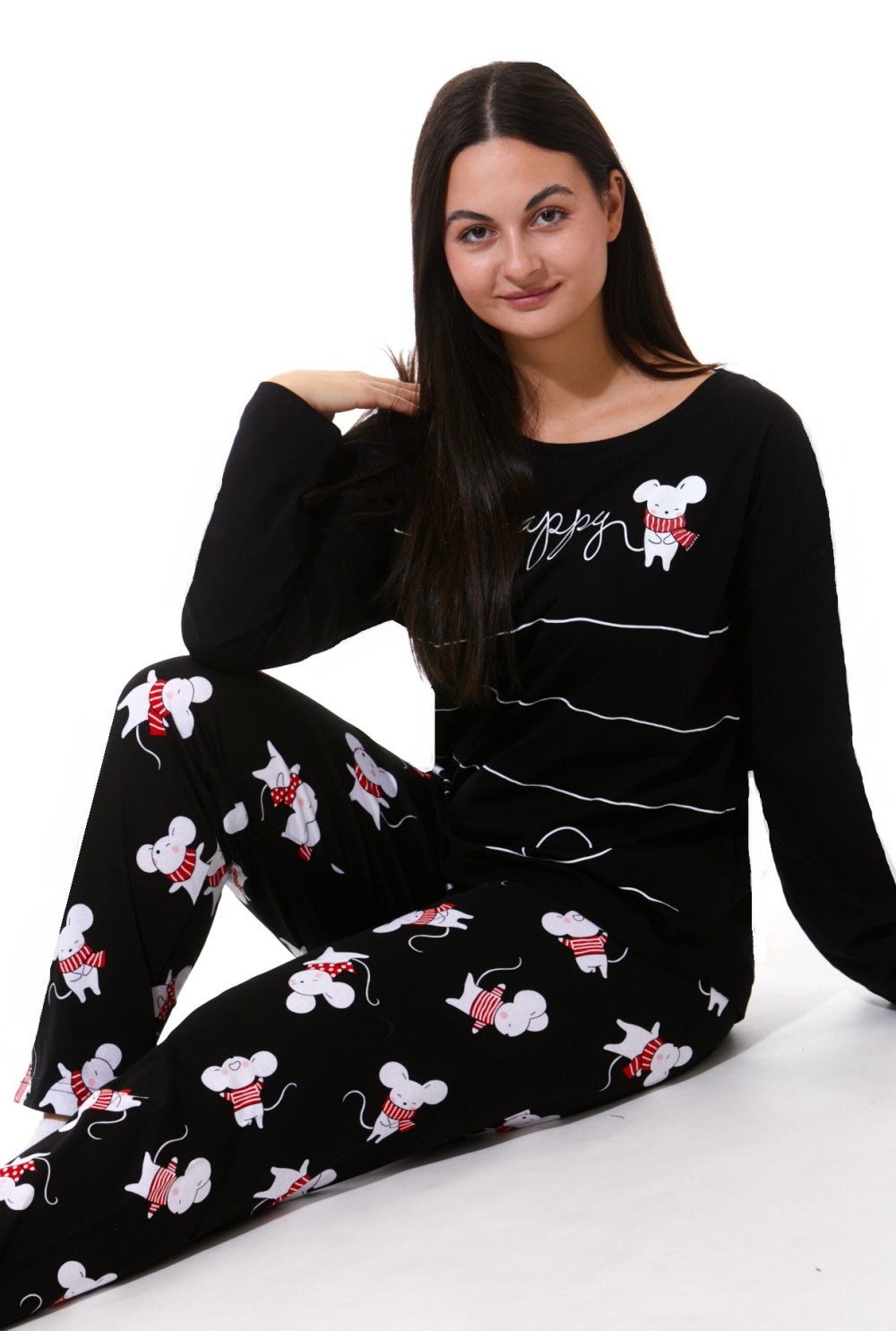 Pyžamo comfort pro ženy či dívky Myšičky 1B1374