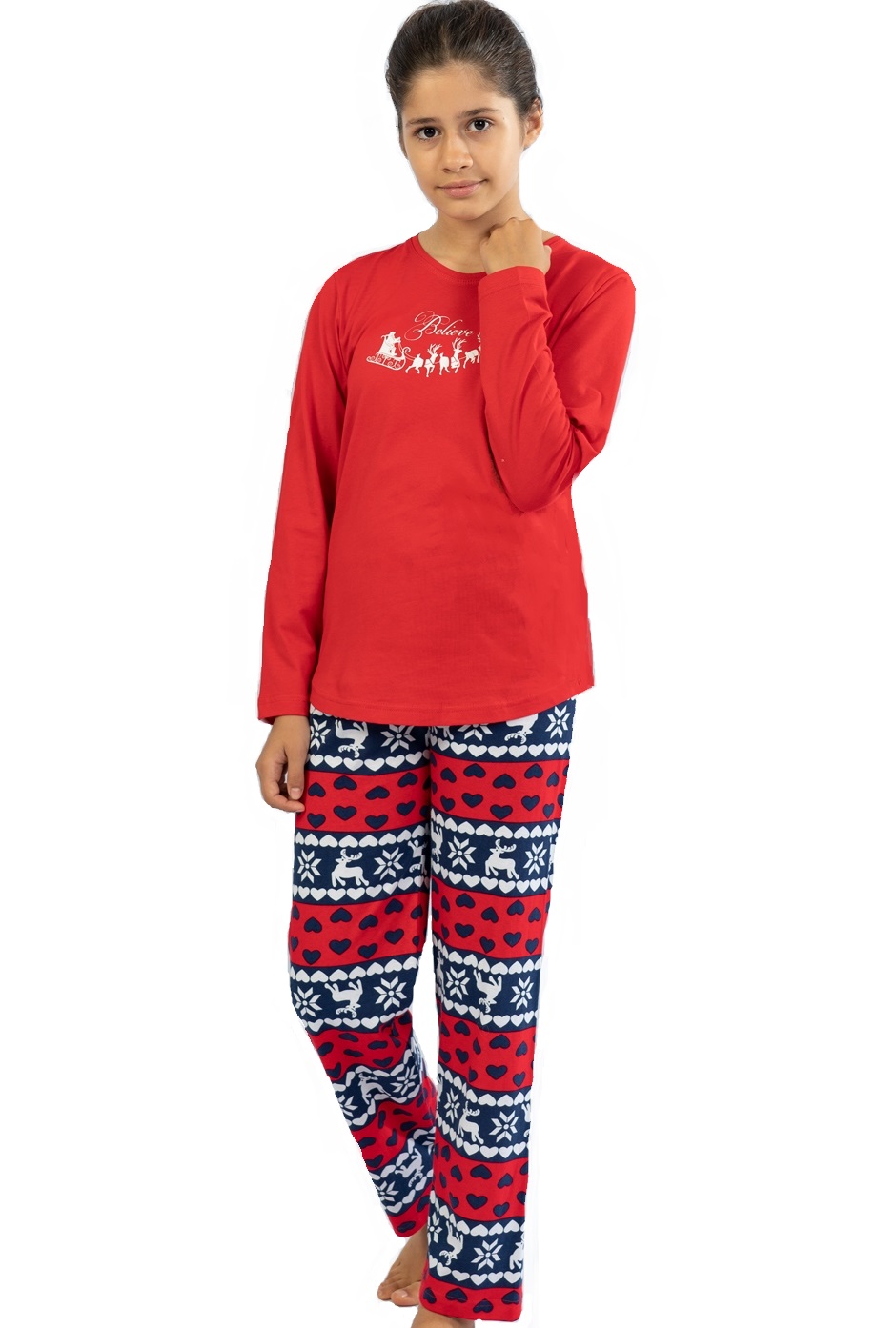 Dívčí pyžamo Santa Claus Hou Hou Hou! 1F0763