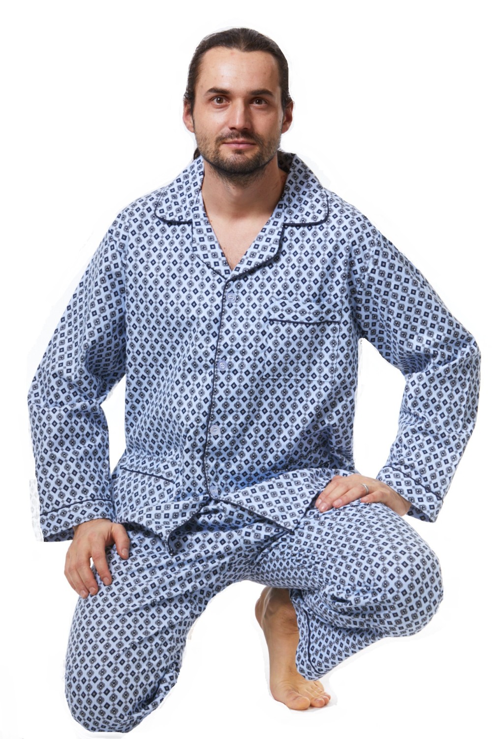 Pánské pyžamo klasické flanel 1PF0027