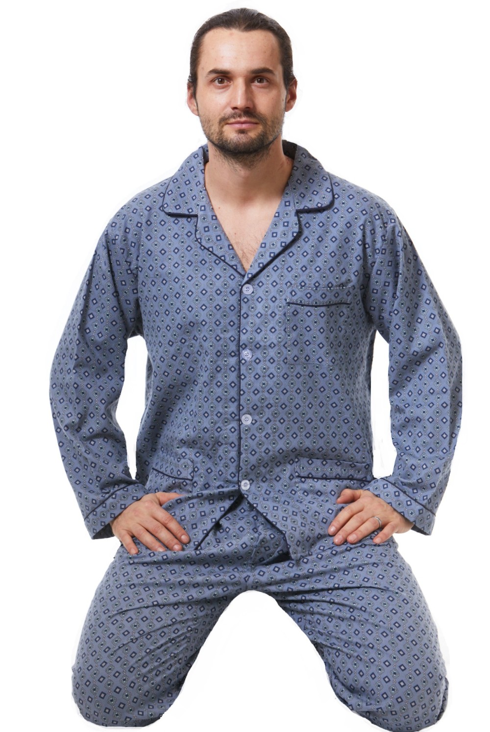 Pánské pyžamo klasické flanel 1PF0023