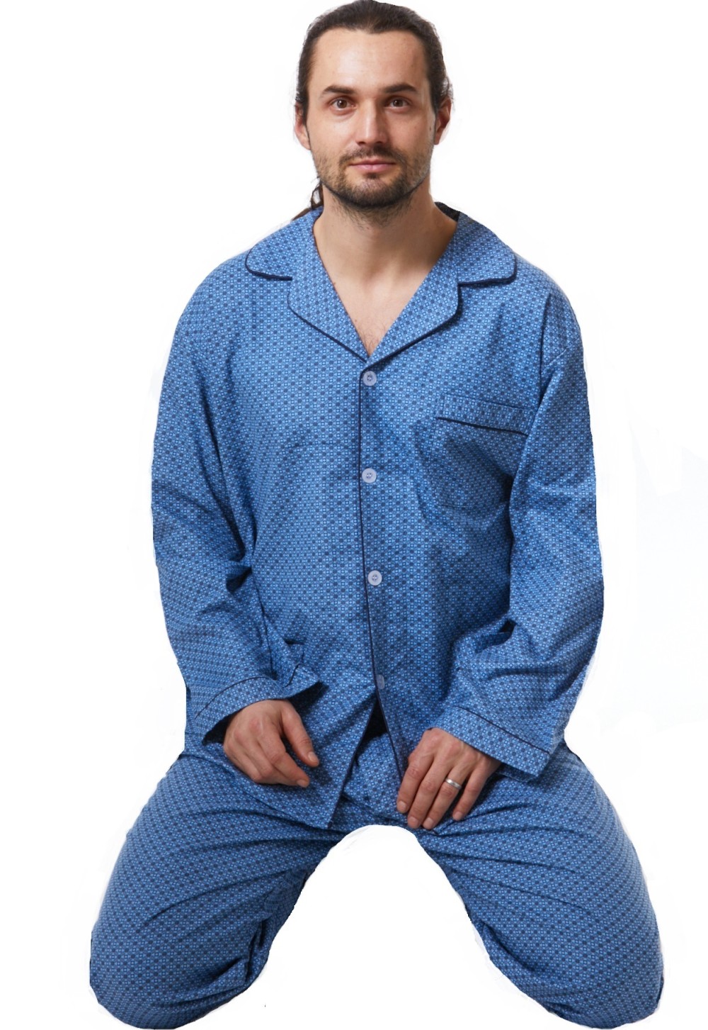 Pánské pyžamo klasické flanel 1PF0021