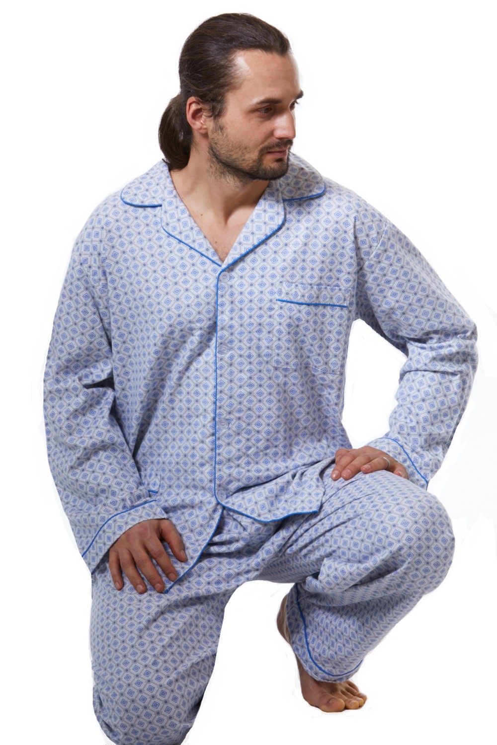 Pánské pyžamo klasické flanel 1PF0020