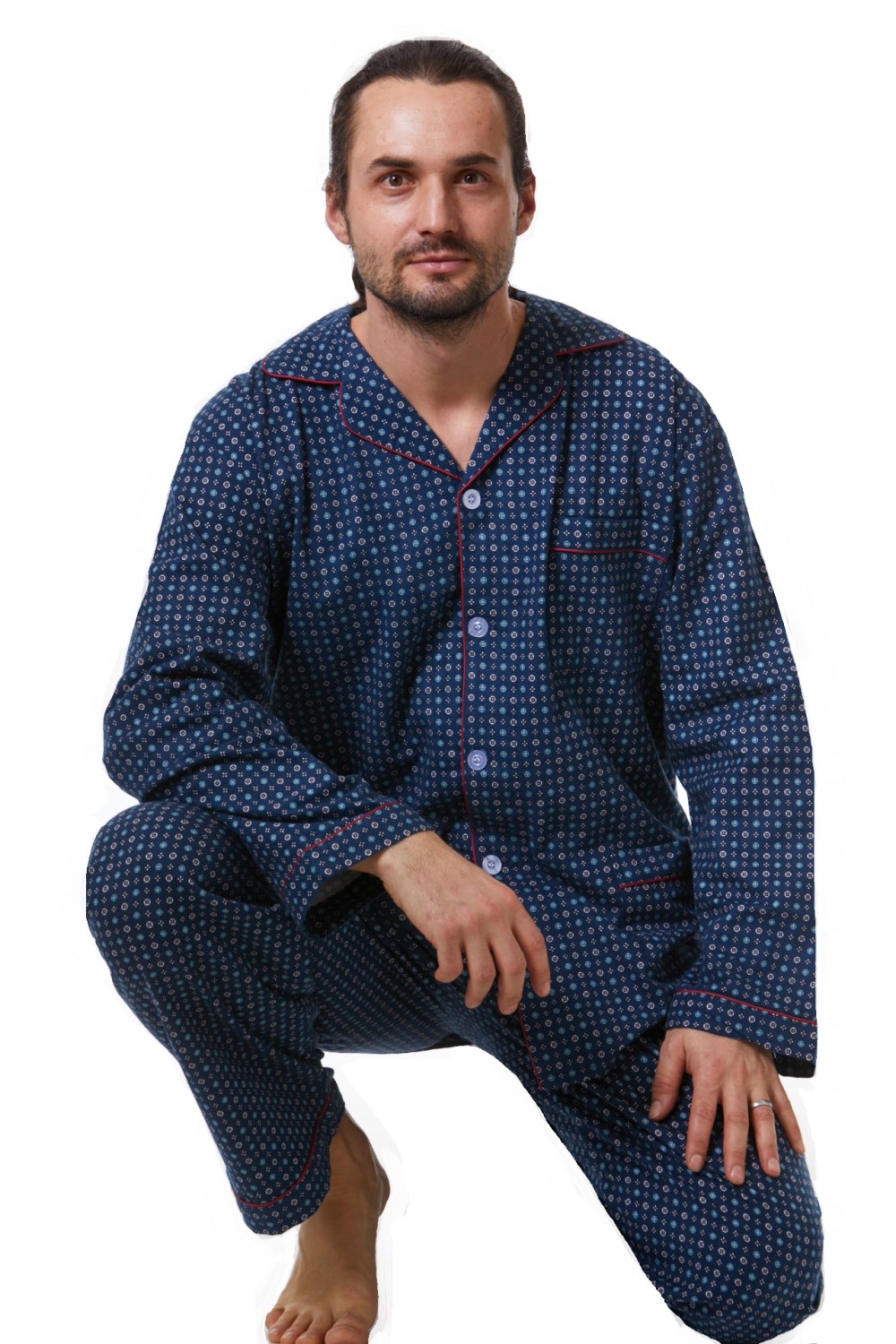 Pánské pyžamo klasické flanel