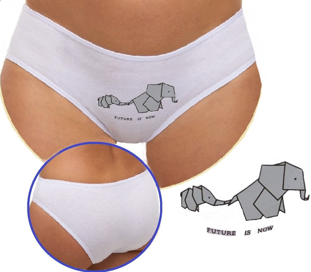 Bílé dívčí kalhotky Elephants
