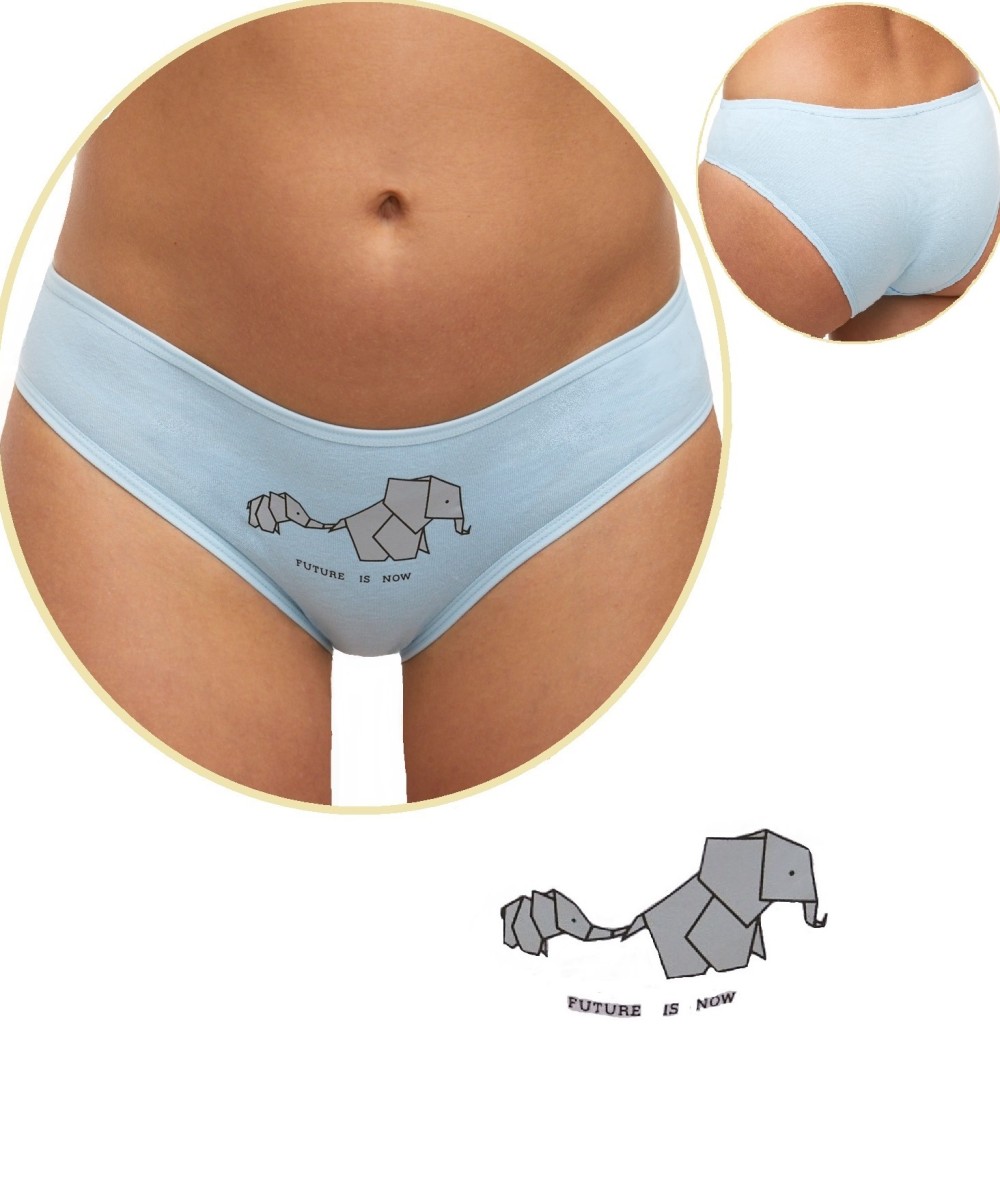 Nebesky modré dívčí kalhotky Elephants