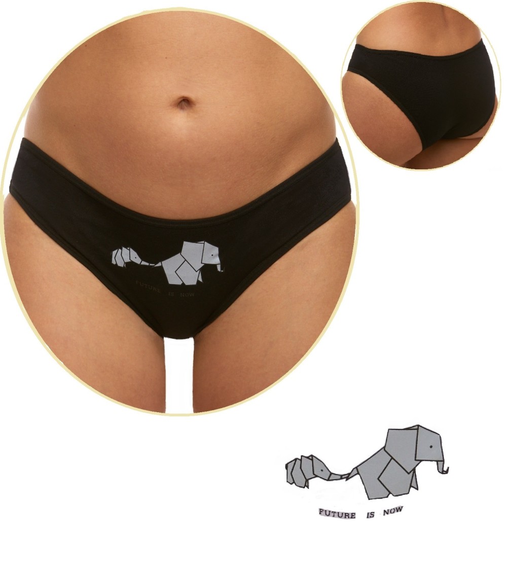 Černé dívčí kalhotky Elephants