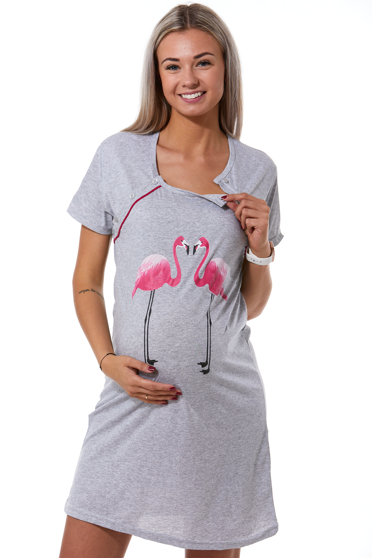 Těhotenská i kojící košilka do porodnice