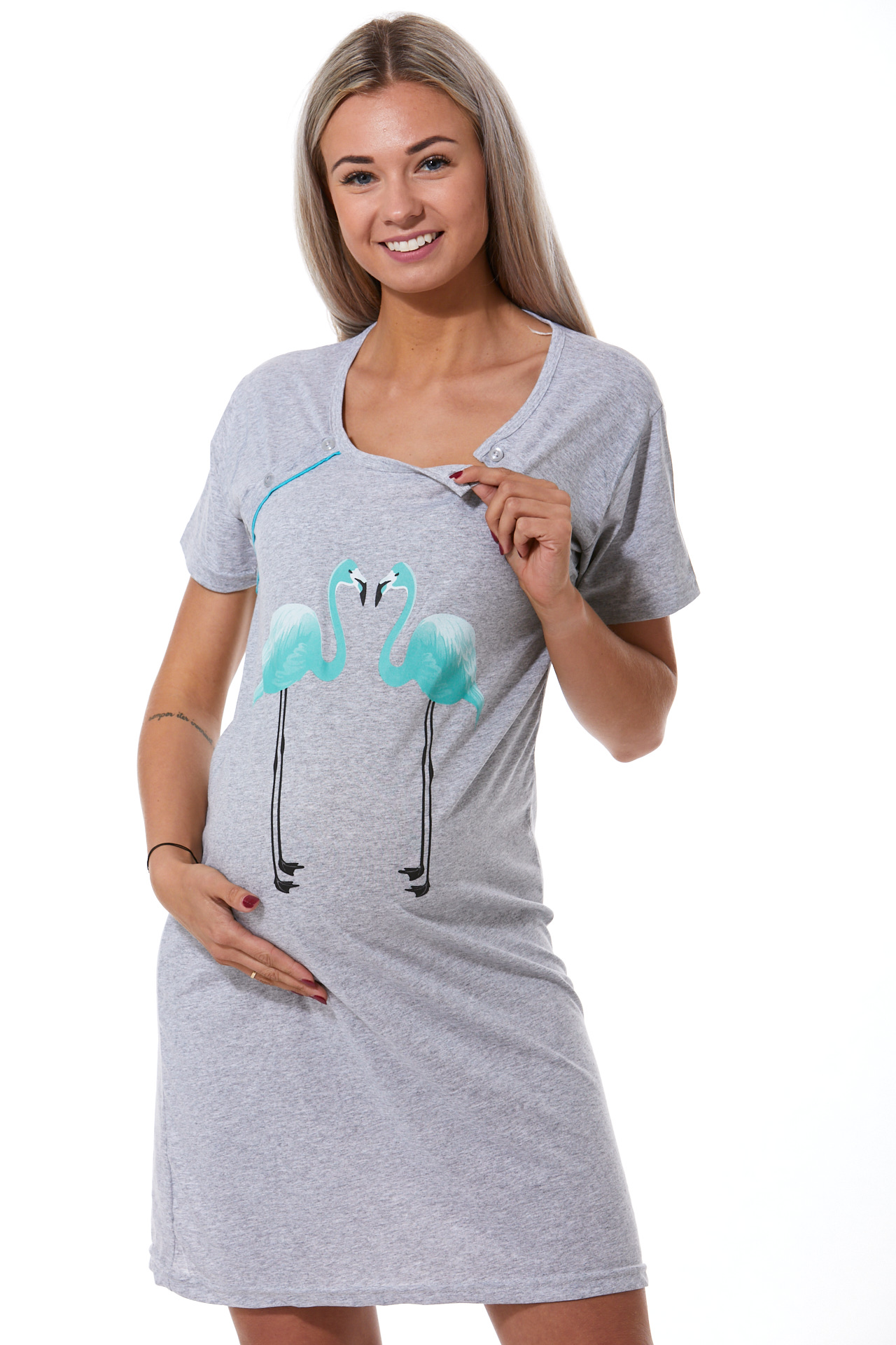 Těhotenská i kojící košilka do porodnice