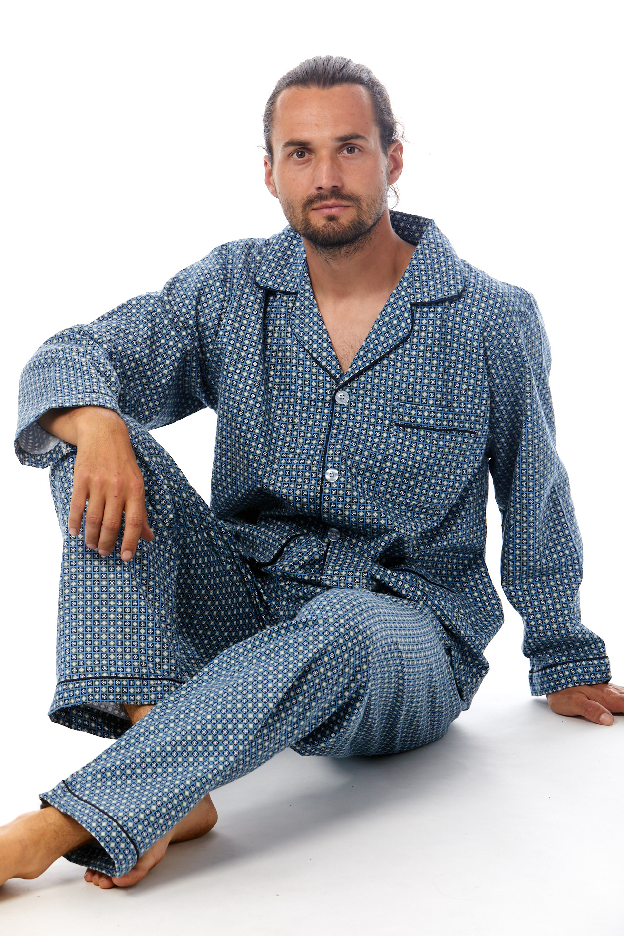 Pánské pyžamo klasické flanel 1PF0031