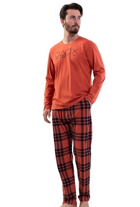 Pyžamo pro muže Shapes oranžový