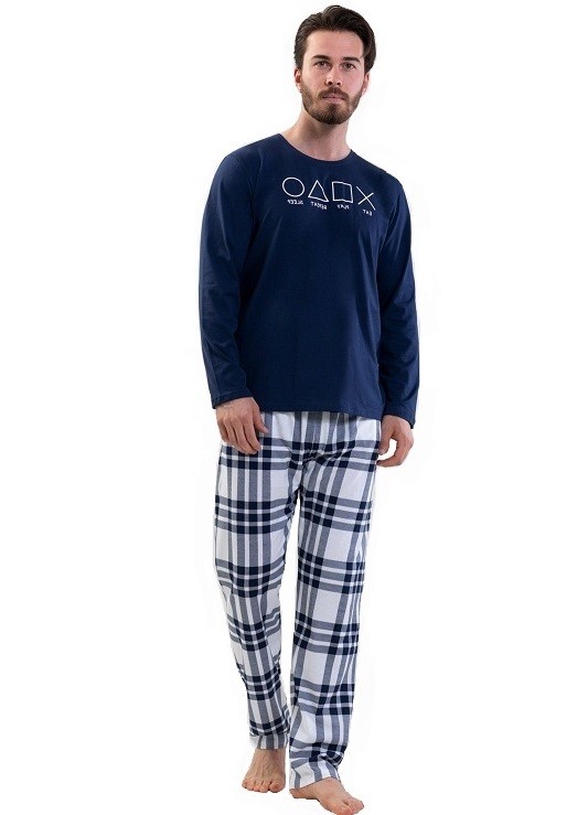 Pyžamo pro muže Shapes modrý 1P1368