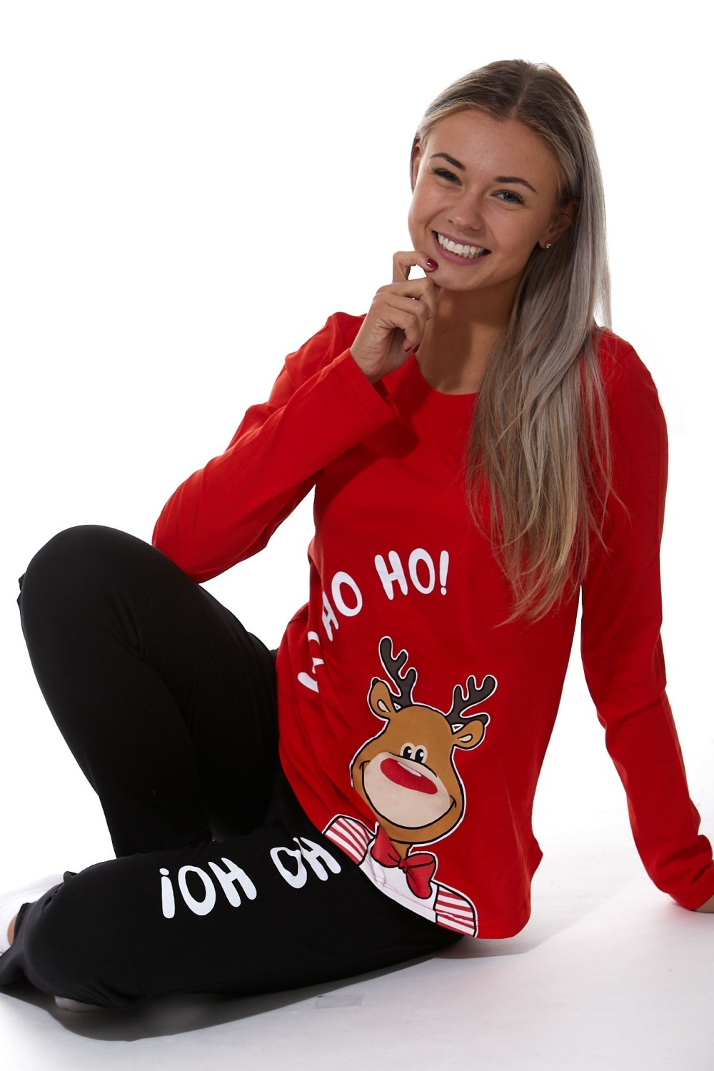 Pyžamo dámské HO HO HO veselý Vánoční Sob