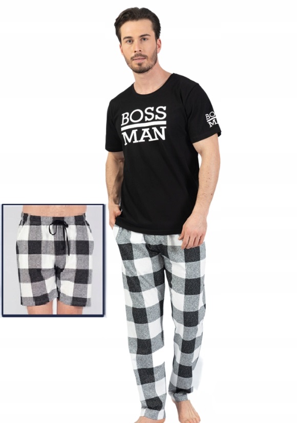 Pyžamo pro muže BOSS MAN - triko a kalhoty + kraťasy