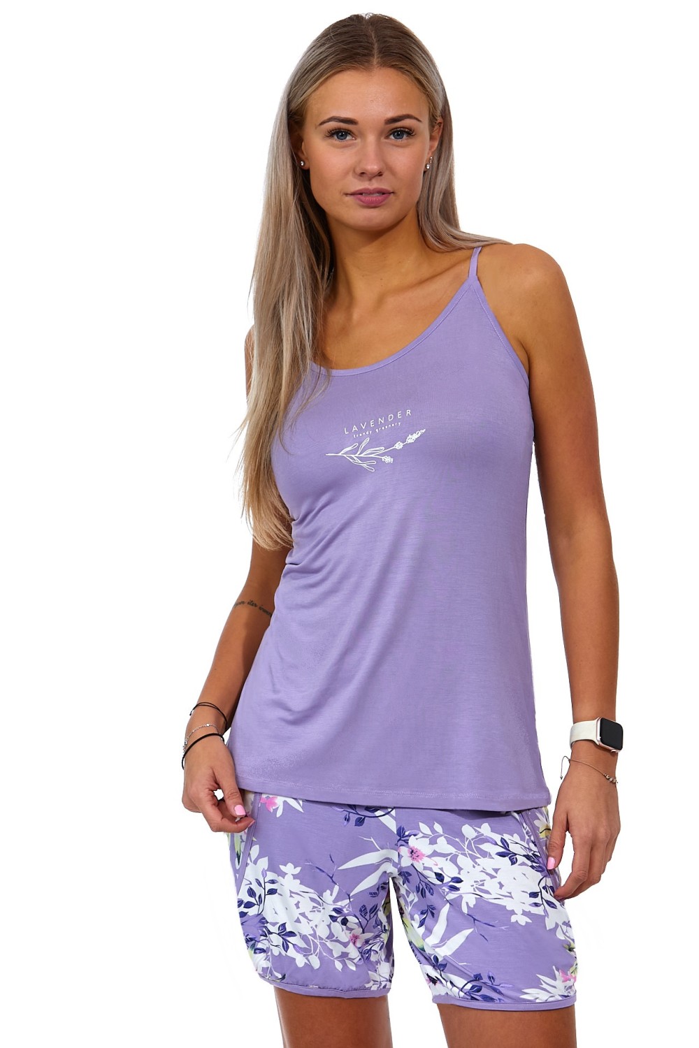 Fialové jemné pyžamo pro ženy LAVENDER big