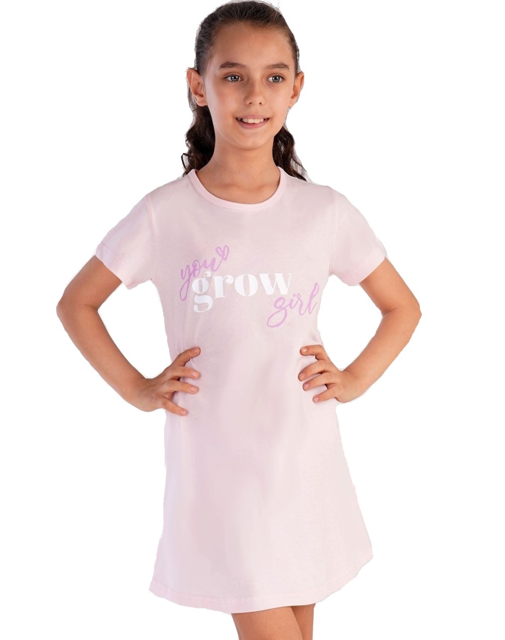 Růžová dívčí noční košilka You grow girl