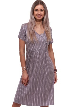 Šedá i růžová jemná košilka pro ženy vzor hvězdičky