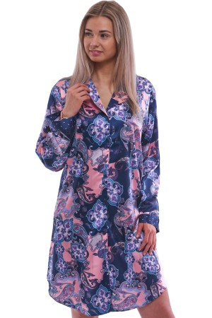 Elegantní košilka ze saténu celopropínací na kojení - Orbis Renaissance 1XL-3XL