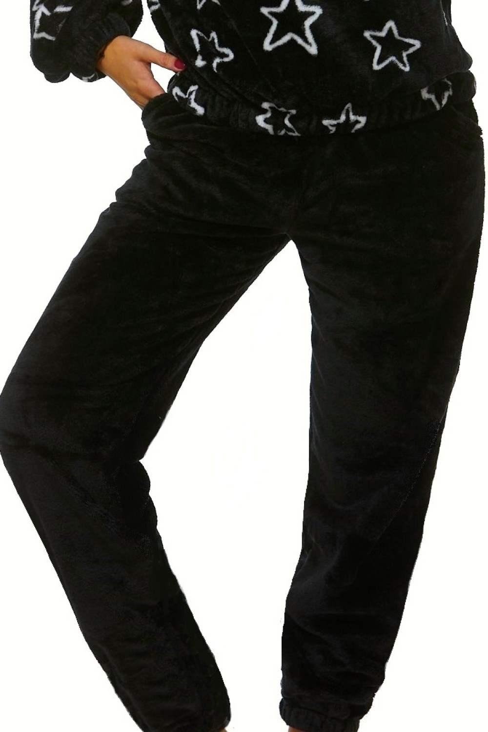 Dámské pyžamové kalhoty extra teplé měkké huňaté