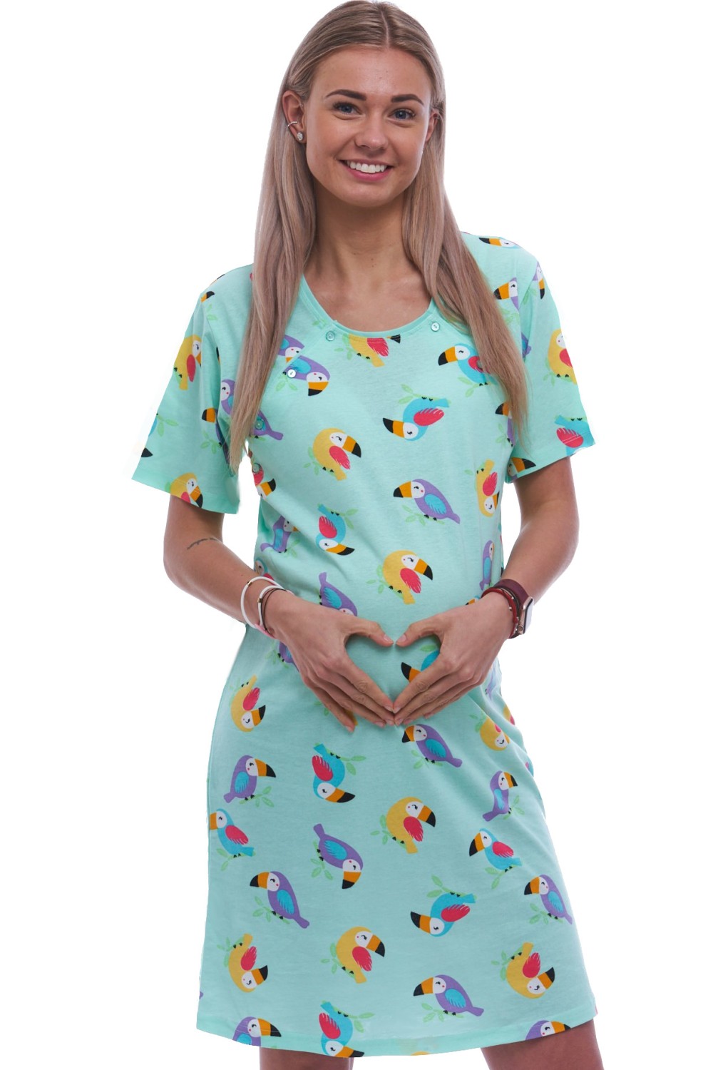 Těhotenská i kojící košilka s tukany